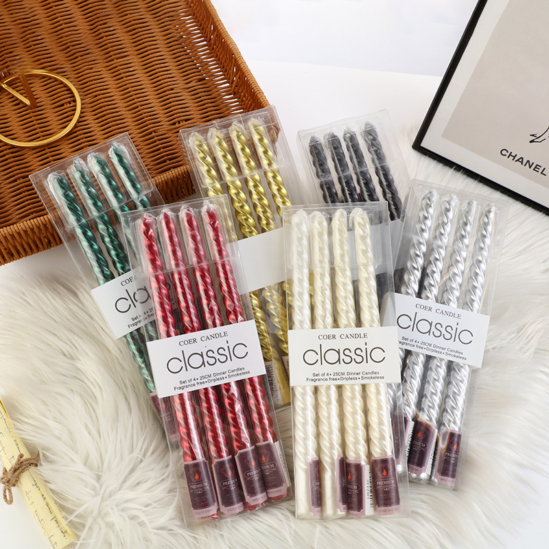 Unity Candle Set - 4 pçs estilo europeu pólo longo