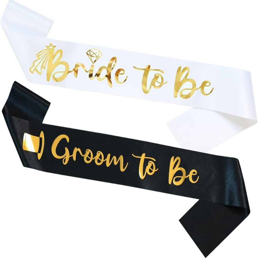 Bridal Sash Ribbon - Conjunto de 2 Peças/1 Conjunto de