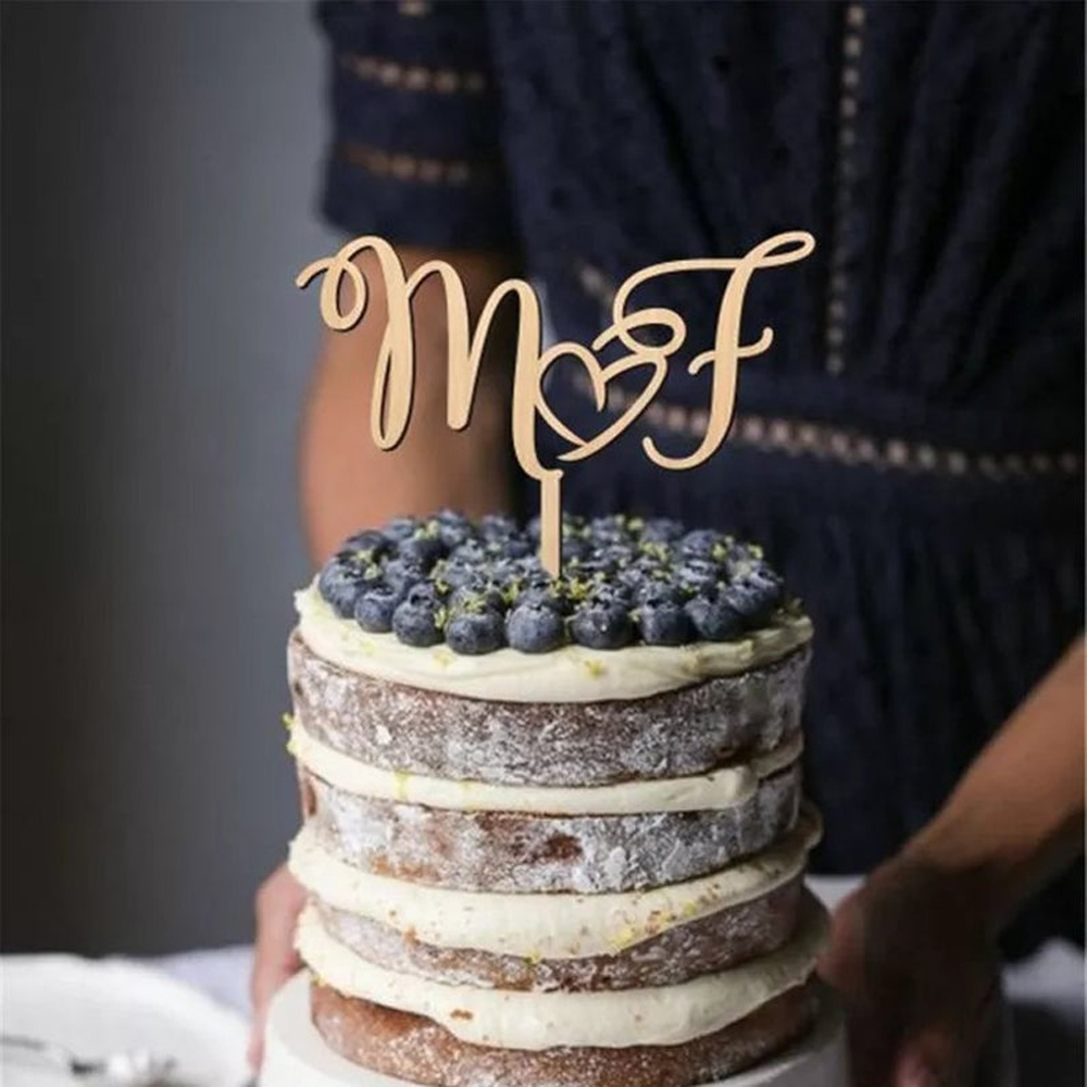 Wedding Supply Rentals - Personalizado Topper Do Bolo Do Casamento