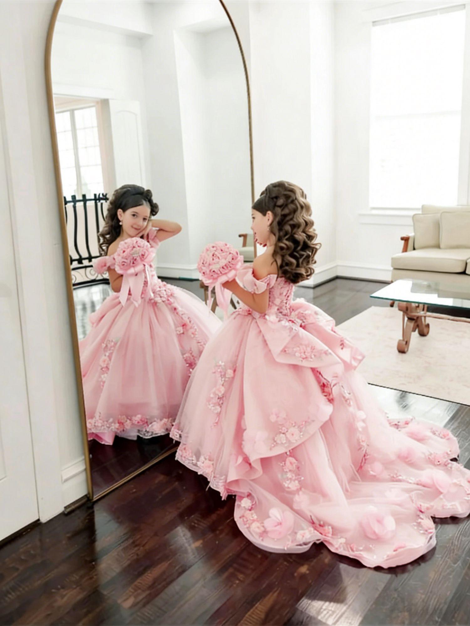 Bridal Sash Ribbon - Vestido de Menina para Casamento, Vestido