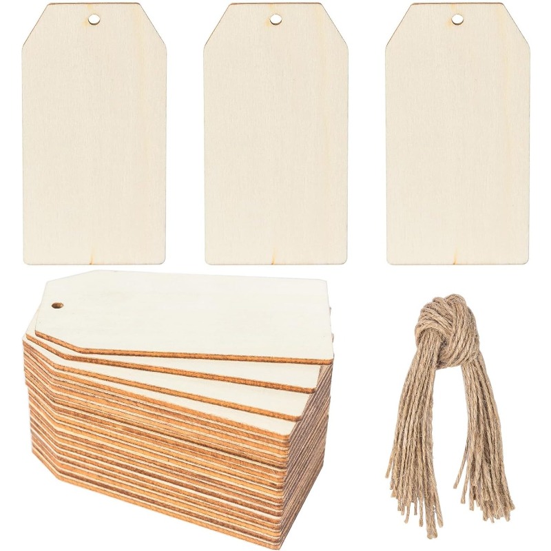 Wedding Supply Rentals - Etiquetas de presente de madeira de