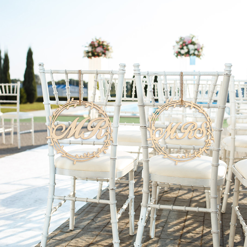 Wedding Supply Rentals - 2 pçs casamento cadeira de madeira