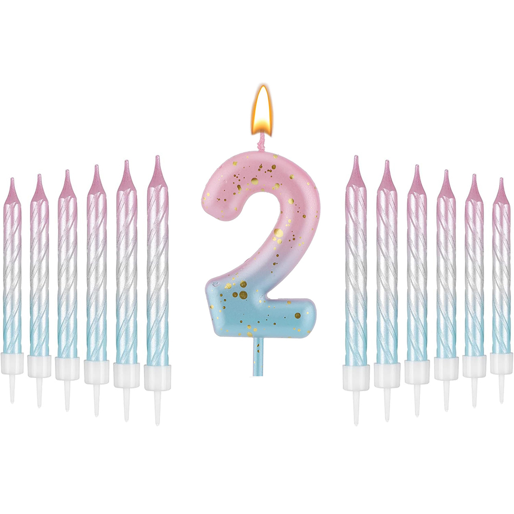 Unity Candle Set - Velas Digitais de Aniversário em Gradiente