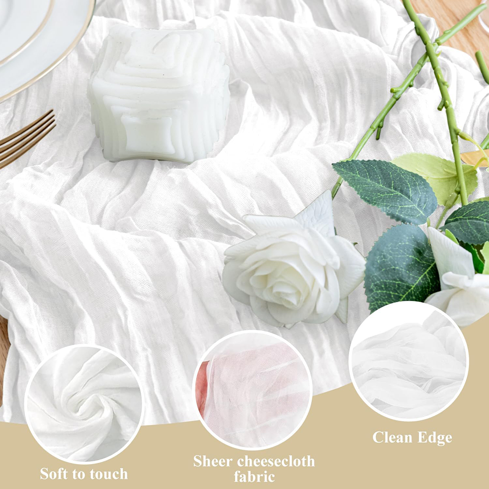 Branco cheesecloth corredor de - Wedding Supply Rentals avaliação e preço